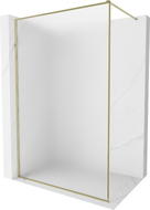 Mexen Kioto-F sprchová stena Walk-in s rámom 120 x 202 cm, mrazené sklo 8 mm, zlatá - 800-120-104-50-30