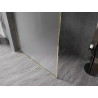 Mexen Kioto-F sprchová stena Walk-in s rámom 120 x 202 cm, mrazené sklo 8 mm, zlatá - 800-120-104-50-30