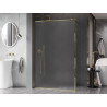 Mexen Kioto-F sprchová stena Walk-in s rámom 120 x 202 cm, mrazené sklo 8 mm, zlatá - 800-120-104-50-30