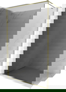 Mexen Kioto-F sprchová stena Walk-in s rámom 90 x 202 cm, grafitová 8 mm, zlatá - 800-090-104-50-40