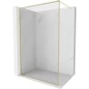 Mexen Kioto-F sprchová stena Walk-in s rámom 70 x 202 cm, transparentná 8 mm, zlatá kartáčovaná - 800-070-104-55-00