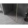 Mexen Kioto-F sprchová stena Walk-in s rámom 70 x 202 cm, transparentná 8 mm, zlatá kartáčovaná - 800-070-104-55-00