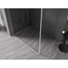 Mexen Kioto-F Sprchová stena Walk-in s rámom 50 x 202 cm, transparentná 8 mm, brúsený nikel - 800-050-104-97-00