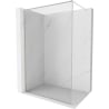 Mexen Kioto-F sprchová stena Walk-in s rámom 65 x 202 cm, transparentná 8 mm, brúsený nikel - 800-065-104-97-00