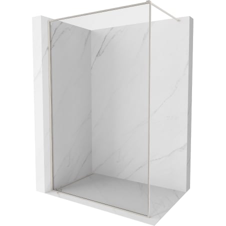 Mexen Kioto-F sprchová stena Walk-in s rámom 80 x 202 cm, transparentná 8 mm, brúsený nikel - 800-080-104-97-00