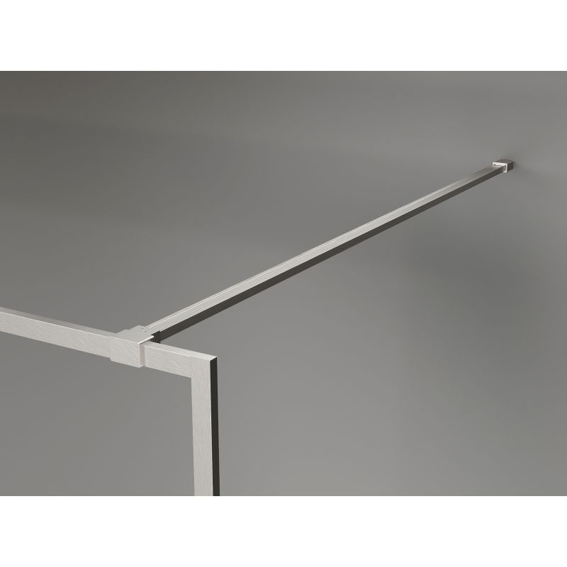 Mexen Kioto-F sprchová stena Walk-in s rámom 70 x 202 cm, priehľadná 8 mm, brúsený nikel - 800-070-104-97-00