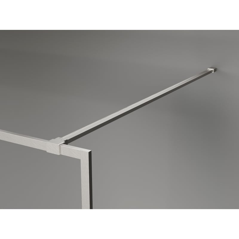 Mexen Kioto-F sprchová stena Walk-in s rámom 100 x 202 cm, transparentná 8 mm, brúsený nikel - 800-100-104-97-00