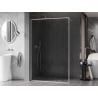 Mexen Kioto-F sprchová stena Walk-in s rámom 155 x 202 cm, transparentná 8 mm, brúsený nikel - 800-155-104-97-00