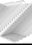 Mexen Kioto-F sprchová stena Walk-in s rámom 145 x 202 cm, transparentná 8 mm, kartáčovaný nikel - 800-145-104-97-00