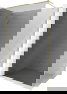 Mexen Kioto-F sprchová zástena Walk-in s rámom 110 x 202 cm, grafit 8 mm, zlatá kartáčovaná - 800-110-104-55-40