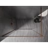 Mexen Kioto-F sprchová stena Walk-in s rámom 60 x 202 cm, transparentná 8 mm, ružové zlato - 800-060-104-60-00