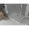 Mexen Lima skladacia sprchová kabína 90 x 80 cm, grafitová, chróm + vanička Flat, biela - 856-090-080-01-40-4010