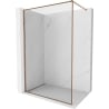 Mexen Kioto-F sprchová stena Walk-in s rámom 155 x 202 cm, transparentná 8 mm, ružové zlato - 800-155-104-60-00