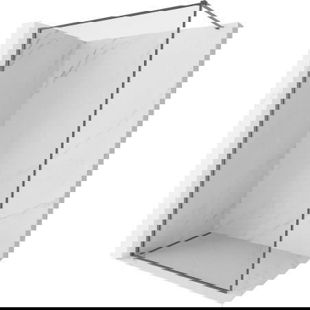 Mexen Kioto-F sprchová stena Walk-in s rámom 80 x 202 cm, transparentná 8 mm, gun metal - 800-080-104-95-00