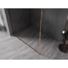Mexen Kioto-F Walk-in sprchová stena s rámom 180 x 202 cm, transparentná 8 mm, ružové zlato - 800-180-104-60-00
