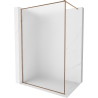 Mexen Kioto-F Sprchová stena Walk-in s rámom 70 x 202 cm, námraza 8 mm, ružové zlato - 800-070-104-60-30