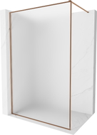 Mexen Kioto-F Sprchová stena Walk-in s rámom 70 x 202 cm, námraza 8 mm, ružové zlato - 800-070-104-60-30
