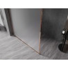 Mexen Kioto-F Sprchová stena Walk-in s rámom 70 x 202 cm, námraza 8 mm, ružové zlato - 800-070-104-60-30