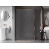 Mexen Kioto-F Sprchová stena Walk-in s rámom 70 x 202 cm, námraza 8 mm, ružové zlato - 800-070-104-60-30