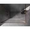 Mexen Kioto-F Sprchová stena Walk-in s rámom 70 x 202 cm, námraza 8 mm, ružové zlato - 800-070-104-60-30