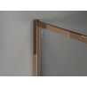 Mexen Kioto-F Sprchová stena Walk-in s rámom 70 x 202 cm, námraza 8 mm, ružové zlato - 800-070-104-60-30