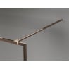 Mexen Kioto-F sprchová stena Walk-in s rámom 80 x 202 cm, grafit 8 mm, ružové zlato - 800-080-104-60-40