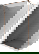 Mexen Kioto-F sprchový panel Walk-in s rámom 120 x 202 cm, grafit 8 mm, ružové zlato - 800-120-104-60-40