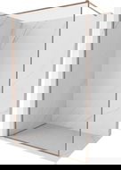 Mexen Kioto-F sprchová stena Walk-in s rámom 65 x 202 cm, transparentná 8 mm, brúsená meď - 800-065-104-65-00