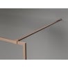 Mexen Kioto-F sprchová stena Walk-in s rámom 65 x 202 cm, transparentná 8 mm, kartáčovaná meď - 800-065-104-65-00