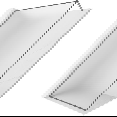 Mexen Kioto-F sprchová stena Walk-in s rámom 100 x 202 cm, mrazené sklo 8 mm, gun metal - 800-100-104-95-30