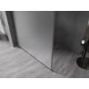 Mexen Kioto-F sprchová stena Walk-in s rámom 130 x 202 cm, mrazené 8 mm, gun metal - 800-130-104-95-30