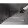 Mexen Kioto-F sprchová stena Walk-in s rámom 130 x 202 cm, mrazené 8 mm, gun metal - 800-130-104-95-30