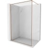 Mexen Kioto-F sprchová stena Walk-in s rámom 90 x 202 cm, transparentná 8 mm, brúsená meď - 800-090-104-65-00