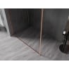 Mexen Kioto-F sprchová stena Walk-in s rámom 90 x 202 cm, transparentná 8 mm, brúsená meď - 800-090-104-65-00
