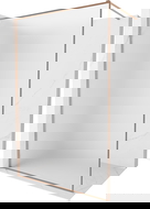 Mexen Kioto-F sprchová stena Walk-in s rámom 90 x 202 cm, matný 8 mm, brúsená meď - 800-090-104-65-30