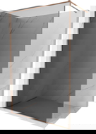 Mexen Kioto-F sprchová stena Walk-in s rámom 140 x 202 cm, grafit 8 mm, brúsená meď - 800-140-104-65-40