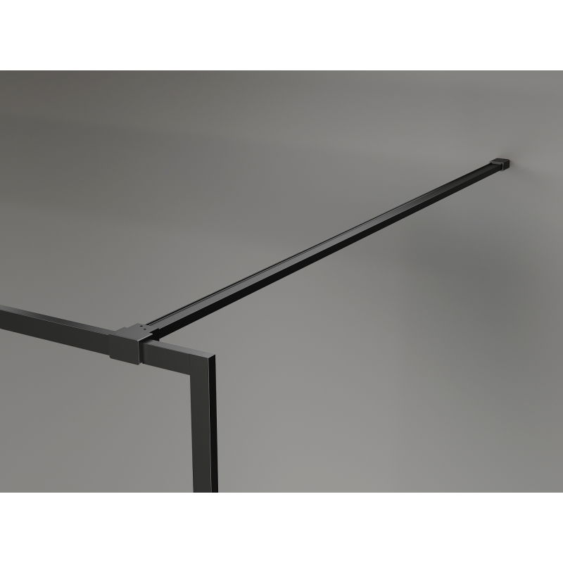 Mexen Kioto-F sprchová stena Walk-in s rámom 70 x 202 cm, matné sklo 8 mm, čierna - 800-070-104-70-30