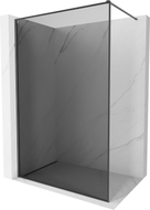 Mexen Kioto-F sprchová stena Walk-in s rámom 130 x 202 cm, grafit 8 mm, kefovaná gun gray farba - 800-130-104-66-40