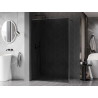 Mexen Kioto-F sprchová stena Walk-in s rámom 130 x 202 cm, grafit 8 mm, kefovaná gun gray farba - 800-130-104-66-40
