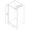 Mexen Kioto-F sprchová stena Walk-in s rámom 130 x 202 cm, grafit 8 mm, kefovaná gun gray farba - 800-130-104-66-40