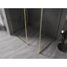 Mexen Kioto-F sprchová stena Walk-in s rámom 70 x 70 cm, priehľadná 8 mm, zlatá kartáčovaná - 800-070-202-04-55-070