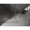 Mexen Kioto-F sprchová stena Walk-in s rámom 70 x 70 cm, priehľadná 8 mm, zlatá kartáčovaná - 800-070-202-04-55-070