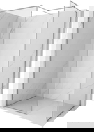 Mexen Kioto-F sprchová stena Walk-in s rámom 120 x 75 cm, transparentné 8 mm, chróm - 800-120-202-04-00-075