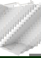 Mexen Kioto-F sprchová stena Walk-in s rámom 90 x 70 cm, priehľadná 8 mm, brúsený nikel - 800-090-202-04-97-070