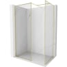 Mexen Kioto-F sprchová stena Walk-in s rámom 150 x 85 cm, transparentná 8 mm, zlatá kartáčovaná - 800-150-202-04-55-085