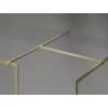 Mexen Kioto-F sprchová stena Walk-in s rámom 150 x 85 cm, transparentná 8 mm, zlatá kartáčovaná - 800-150-202-04-55-085
