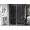 Mexen Kioto-F sprchová stena Walk-in s rámom 150 x 85 cm, transparentná 8 mm, chróm - 800-150-202-04-00-085