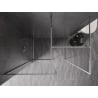 Mexen Kioto-F sprchová stena Walk-in s rámom 150 x 85 cm, transparentná 8 mm, chróm - 800-150-202-04-00-085