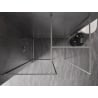 Mexen Kioto-F sprchová stena Walk-in s rámom 85 x 80 cm, priehľadná 8 mm, brúsený nikel - 800-085-202-04-97-080