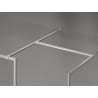 Mexen Kioto-F sprchová stena Walk-in s rámom 85 x 80 cm, priehľadná 8 mm, brúsený nikel - 800-085-202-04-97-080